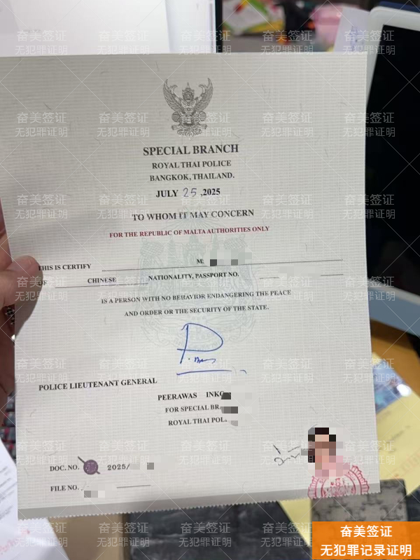 泰国精英签无犯罪证明：关键材料解析与办理指南
