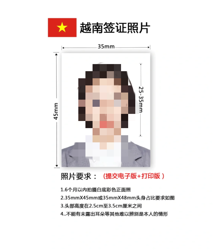 越南签证照片有效期（越南签证照片尺寸）