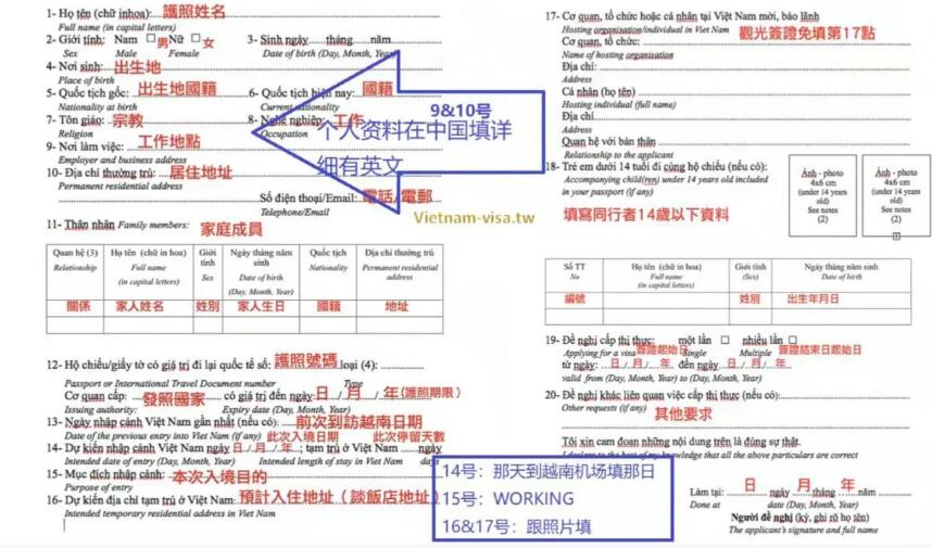 越南出入境卡的填写什么内容（出入境卡的填写是需要注意什么）