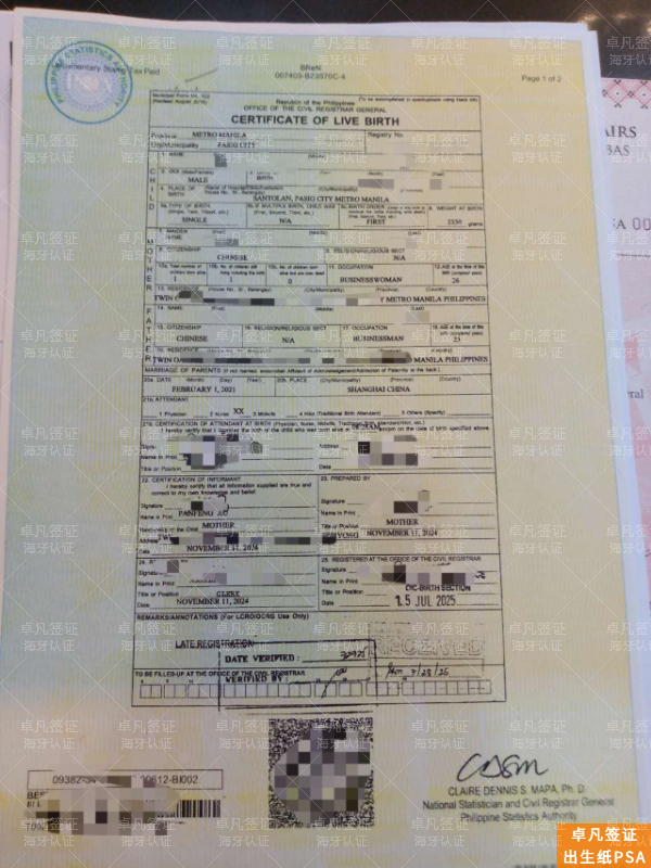 用菲律宾出生纸申请签证？这份核验清单你可能还不知道