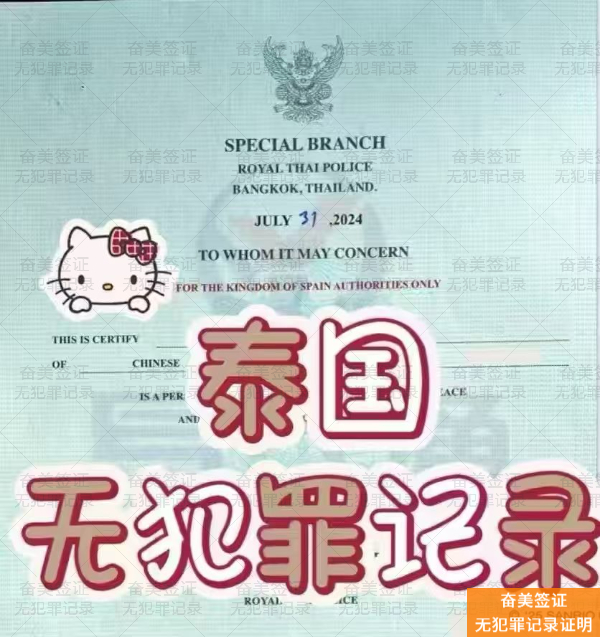 泰国精英签无犯罪证明：关键材料解析与办理指南